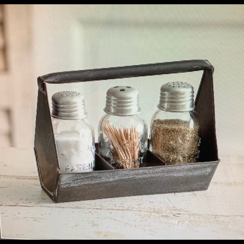 Toolbox Salt Pepper and Toothpick Caddy